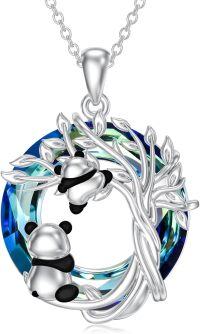 wholesale TOUPOP Christmas Gifts From Daughter Sterling Silver Tree Of Life Panda Pendant Necklaces With Crystal Mother Daughter Jewelry Gifts For Women Mom Mother -undefined