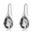 wholesale 925 Sterling Silver Turquoise Teardrop Threader Earrings for Women - Long Dangle Pierced Jewelry-0-37