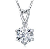 wholesale 925 Sterling Silver Heart Pendant Necklace-Open Heart