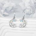 wholesale 925 Sterling Silver Moonstone Rabbit Flower Drop Earrings for Women-0-4