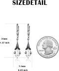 wholesale Sterling Silver Austrian Crystal Vintage Drop Dangle Leverback Earrings-0-51