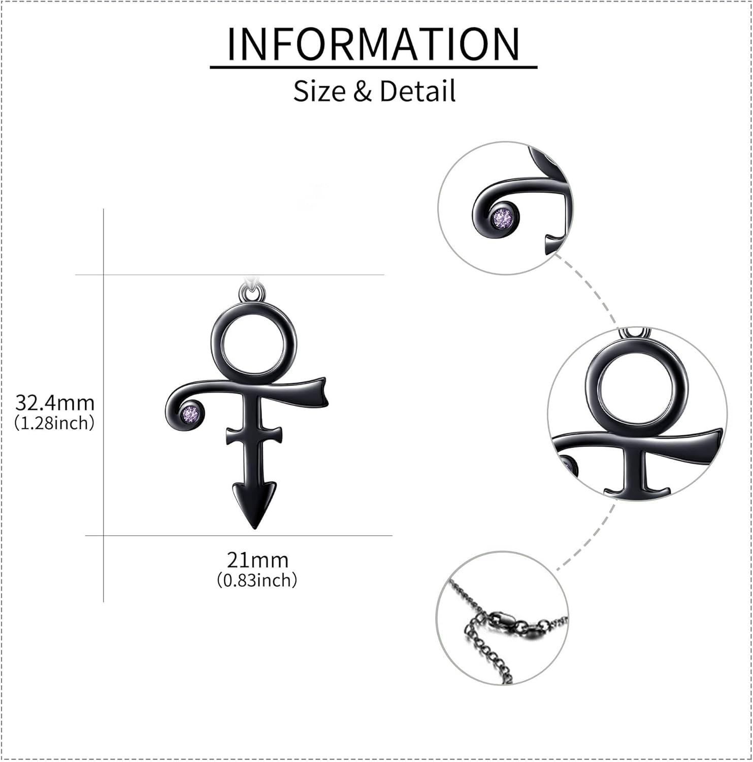 wholesale 925 Sterling Silver & Black Plated Ankh Pendant Necklace with Stainless Steel Chain for Men-0-5