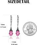 wholesale Sterling Silver Austrian Crystal Vintage Drop Dangle Leverback Earrings-0-41