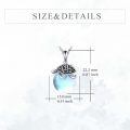 wholesale 925 Sterling Silver Blue Opal Sea Turtle Pendant Necklace for Women Girls-0-5
