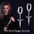 wholesale 925 Sterling Silver Winged Sword Drop Dangle Earrings Norse Viking s for Women Girls-0-5