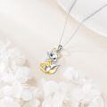wholesale 925 Sterling Silver Cute Fox Cartoon Pendant Necklace for Women Gifts-0-4
