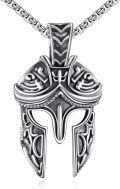 wholesale 925 Sterling Silver Gold Plated Spartan Helmet Pendant Necklaces for Men Women Vintage Greek Warrior Headpiece Charm Chain Gothic Punk Style  45cm Length-0-0