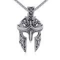 wholesale 925 Sterling Silver Spartan Helmet Pendant Necklace-0-0