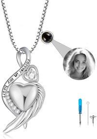 wholesale Sterling Silver Birthstone Infinity Dog Angle Cross Turtle Tree of Life Urn Necklace for Women s Ashes Wings Cremation Jewelry Heart Pendant-Infinity White-Customized-Infinity White-Customized