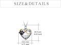 wholesale 925 Sterling Silver Heart Paw Print Cremation Urn Pendant Necklace for Pet Memorial Keepsake  for Women and Men-0-2