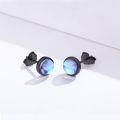 wholesale Sterling Silver Moonstone Stud Earrings – Hypoallergenic, 4mm, Gift for Women-0-2