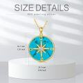 wholesale Jade Compass Necklace 14k Gold Plated Sterling Silver Travel Inspirational Compass Jewelry Graduation Christmas Gifts For Women Mom Wife -0-5