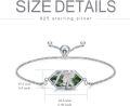 wholesale  Sterling Silver Hexagon Gemstone Bracelet for Women Fine Jewelry Gift -0-52