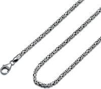 wholesale 925 Sterling Silver Byzantine Chain Necklace - Braided Design (2-5 mm)-Length:18\"