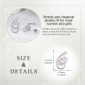 wholesale 925 Sterling Silver Lotus Earrings With Pink Gemstone-0-2