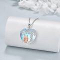 wholesale 925 Sterling Silver Heart Tree of Life Couple Swing Pendant Necklace-0-2