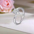 wholesale TOUPOP 1ct Twisted Moissanite Rings For Women 925 Sterling Silver Round Engagement Wedding Ring D Color Vvs1 Diamond Promise Bands Anniversary Valentine's Day Gifts For Wife Girlfriend Bride Size 6-9 -0-5