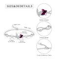 wholesale 925 Sterling Silver Pink Crystal Butterfly Charm Bracelet for Girls & Teenagers-0-12