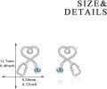 wholesale Hypoallergenic S925 Sterling Silver & Austrian Crystals Lead/Nickel-Free Heart Stud Earrings for Nurses-0-4