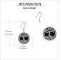 wholesale 925 Sterling Silver Celtic Tree Of Life Black Onyx Drop Earrings-0-4