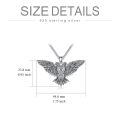 wholesale 925 Sterling Silver Vintage Style Hawk Pendant Necklaces for Men Dad Gifts-0-5