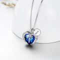 wholesale 925 Sterling Silver Blue Austrian Crystal RN NP LPN Caduceus Angel Heart Charm Nurse Graduation Gift Necklace-0-3