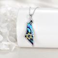 wholesale 925 Sterling Silver Abalone Shell Star of David Israel Map Pendant Necklace-0-4