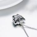 wholesale 925 Sterling Silver Blue Austrian Crystal Butterfly Cremation Urn Pendant Necklace with Funnel and Fill Tool-0-10