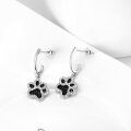 wholesale 925 Sterling Silver Paw Print Drop Earrings-0-3