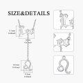 wholesale 925 Sterling Silver Leo Zodiac Sign Lariat Necklace with Lion Symbol Pendant Astrology Jewelry for Women-0-4