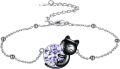 wholesale 14K Gold Pink Crystal Black Cat Pendant Necklace for Women Cats Lover-0-286