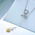 wholesale TOUPOP Nurse Christmas Gifts Sunflower Nursing Graduation Gifts Sterling Silver Stethoscope Necklace For Women Sunflower Pendant Lariat Necklace Doctor Graduation Gift Gift For Nurses Female -0-1