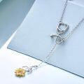 TOUPOP Sterling Silver Sunflower Stethoscope Lariat Necklace Nurse Gift-0-1