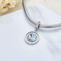 wholesale 925 Sterling Silver Abalone Shell Alphabet Charms A Z for Jewelry-0-3