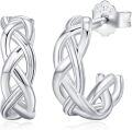 wholesale 925 Sterling Silver Celtic Knot Stud Earrings for Women Men Gift-0-0