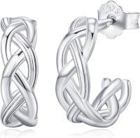 wholesale 925 Sterling Silver Celtic Knot Stud Earrings for Women Men Gift-Celtic Knot