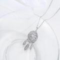 wholesale 925 Sterling Silver Dreamcatcher Feather Pendant Necklaces for Women - I Love You to the Moon & Back-0-1