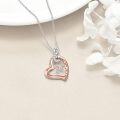 wholesale TOUPOP Christmas Gifts For Women Sterling Silver Initial Letter Necklaces For Women 14k Rose Gold Plated Heart Infinity Necklace I Love You Jewelry Birthday Gifts For Mom Daughter Wife -0-2