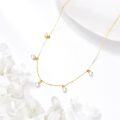 wholesale 14K Gold Freshwater Pearl Station Necklace for Women - Elegant Pendant-0-3