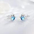 wholesale 925 Sterling Silver Angel Stud Earrings with Birthstone for Nurse Women RN Medical Student Doctor Jewelry Gift-0-3