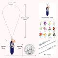 wholesale 925 Sterling Silver Lapis Lazuli Calla Lily Birthstone Pendant Necklaces Gifts for Mom and Girlfriends-0-5