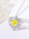 TOUPOP Sterling Silver Birthstone Necklace For Women-0-2