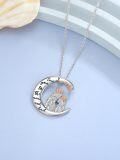 wholesale 925 Sterling Silver Moon & Stars Necklace Gift for Mom Nana Mother Daughter Birthday Christmas-0-1
