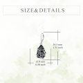 wholesale 925 Sterling Silver Black Tourmaline Crystal Healing Earrings for Women Spiritual Protection Jewelry-0-3