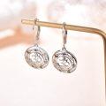 wholesale 925 Sterling Silver Om Chakra Dangle Earrings-0-1