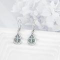 wholesale 925 Sterling Silver Teardrop Abalone Shell Cross Drop Earrings for Women Gift-0-1