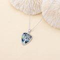 wholesale 925 Sterling Silver Tree of Life Abalone Shell Pendant Necklace for Women Girls-0-3