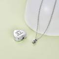 wholesale 925 Sterling Silver Heart Sunflower Urn Necklace for Ashes Women Men Keepsake Jewelry to Honor Loved Ones-0-3