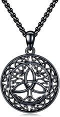 wholesale Black  Celtic Knot Tree Of Life Pendant Necklace  For Men-0-0