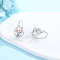 wholesale 925 Sterling Silver Sloth Heart Leverback Earrings for Women Girls Gifts-0-1
